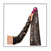 Fingerless Glove- TL0501 black leather/hot pink lining