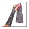 Fingerless Glove- TM0501 slate leather/hot pink lining