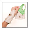 Fingerless Glove- TS0501 bone leather/lime lining