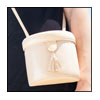 vintage handbag-M. Fiori pale camel shoulder bag